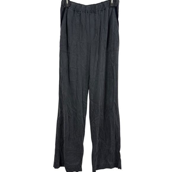 Soft Surroundings Womens Wide Leg Pull On Dark Gray Soft Cool Fabric Pants XS - Picture 1 of 16